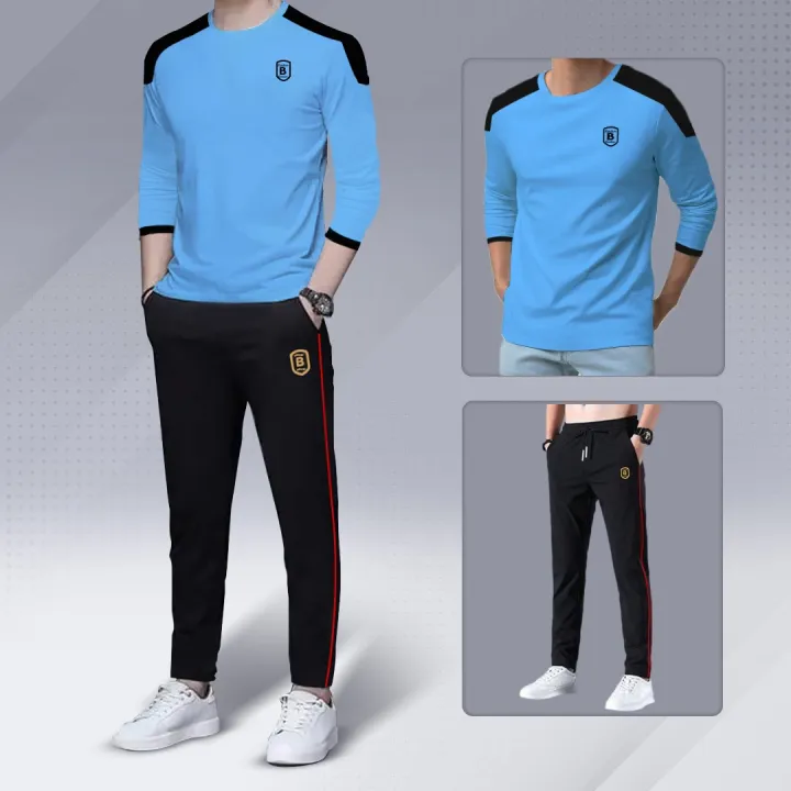 New Update collection full Sleeves T-Shirt & Full Pant Combo (Set) for Man